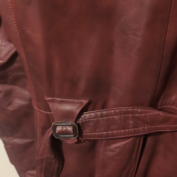 Men's Brown Vintage Leather Trench Coat By Victoria Leather - Picture 12 of 14